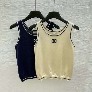 商品名称：シャネル CHANEL 2025年最新入荷 ニットベスト クルーネック タンクトップ ノースリーブ カジュアル レディース