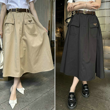 商品名称：プラダ PRADA 2025年新作 ベルト付き ロングスカート シンプル カジュアル レディース