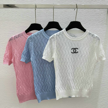 商品名称：シャネル CHANEL 2025年最新入荷 ショートスリーブ ニットセーター クルーネック おしゃれ レディース
