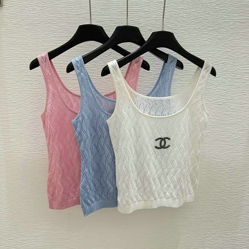 商品名称：シャネル CHANEL 2025年最新入荷 ニットベスト クルーネック タンクトップ ノースリーブ カジュアル レディース