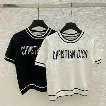 商品名称：クリスチャンディオール CHRISTIAN DIOR 2025年最新入荷 ショートスリーブ ニットセーター クルーネック おしゃれ レディース