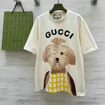 グッチ GUCCI XG-TDGG25017　2025年最新入荷 コットンジャージー Tシャツ 半袖 クルーネック レディース カジュアル おしゃれ