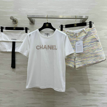 シャネル CHANEL 2025年新作 コットンジャージ Tシャツ ショートパンツ カジュアル おしゃれ レディース