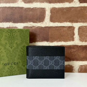 商品細詳を見る:グッチ GUCCI  057-GG795480BQK 2025年新作 二つ折り短財布 カード入れ 札入れ レザー メンズ