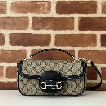 グッチ GUCCI  057-GG815206BXK 2025年新作 ホースビット 1955 ソフト スモール トップハンドルバッグ ショルダーバッグ キャンパス レディース