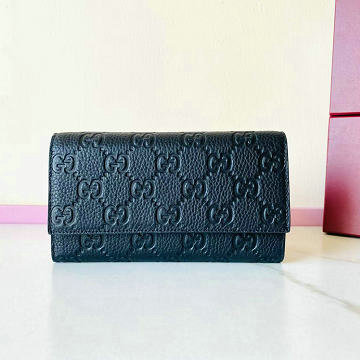 商品名称：グッチ GUCCI 057-GG815922PBK 2025年新作 GGエンブレム 二つ折り長財布 ロングウォレット カード入れ レザー