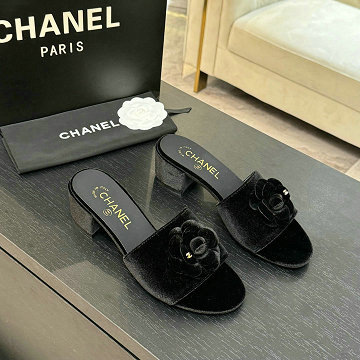 シャネル CHANEL 2025年新作 カメリア ローヒール スライド ビーチミュール レディース