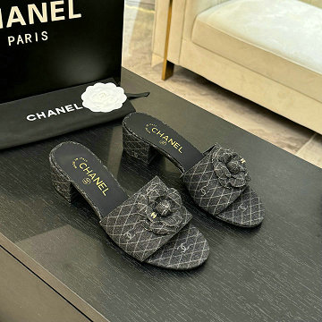 シャネル CHANEL 2025年新作 カメリア ローヒール スライド ビーチミュール レディース