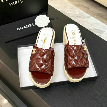 シャネル CHANEL 2025年新作 フラットフォーム スライド 厚底ミュール レディース 靴
