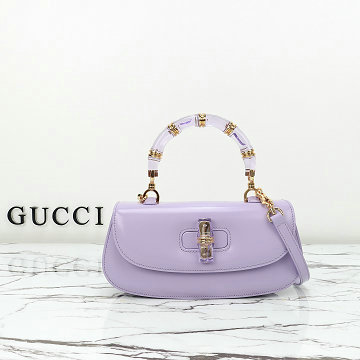 グッチ GUCCI 057-GG827750PZS 2025年新作 GG バンブーバッグ トップハンドルバッグ トートバッグ ショルダーバッグ レザー レディース