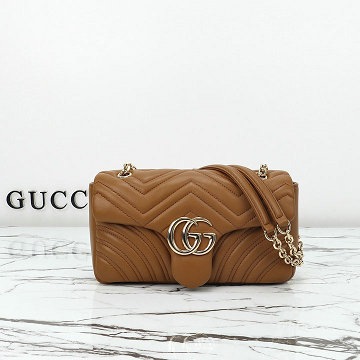 グッチ GUCCI 057-GG837267PKF 2025年新作 GGマーモント ミディアム ショルダーバッグ フラップバッグ レディース