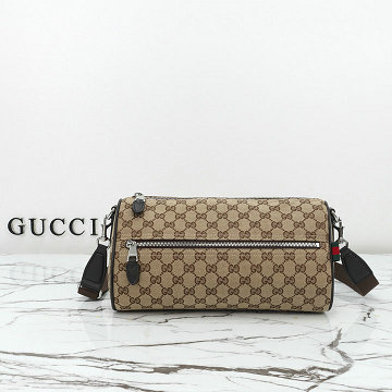 グッチ GUCCI 057-GG834455BXF 2025年新作 GGキャンバス スモール シリンダーバッグ ショルダーバッグ ジップ クロージャー レディース
