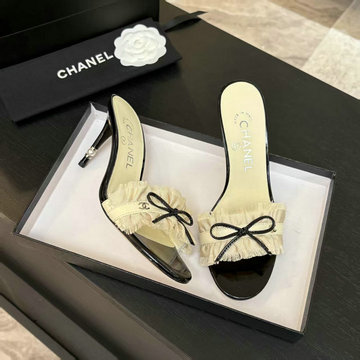 商品名称：シャネル CHANEL 2025年新作 ミディヒール スライド サンダル ピンヒールスリッパ レディース
