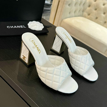 商品名称：シャネル CHANEL 2025年新作 ミディヒールスライド スクエアヒールスリッパ カジュアルサンダル レディース