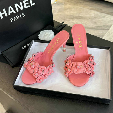 商品名称：シャネル CHANEL 2025年新作 カメリア ミディヒールスライド ピンヒールシューズ サンダル レディース