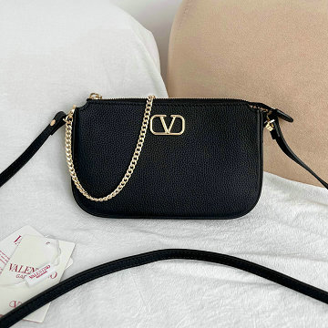 ヴァレンティノ Valentino 99-VT22089BK 2025年新作 Vロゴ シグネチャー チェーンポーチ ショルダーバッグ レディース