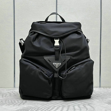 プラダ PRADA  99-PD2VZ108BK 2025年新作 Re-Nylon レザー バックパック メンズ リュックサック ディパックバッグ