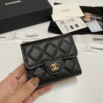 商品名称：シャネル CHANEL 99-CH84029QJBK  2025年新作 三つ折り短財布 カード入れ 小銭入れ ショートウォレット