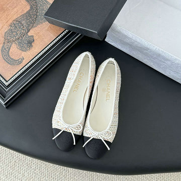 商品名称：シャネル CHANEL 99-CHJ25003GPBK 2025年新作 ココマーク リボンフラット パンプス レディース バレエシューズ フラットシューズ