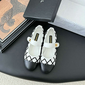 シャネル CHANEL 99-CHJ25004PWBS  2025年新作 ココマーク リボンフラット パンプス レディース バレエシューズ フラットシューズ