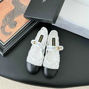 シャネル CHANEL 99-CHJ25004WPBS 2025年新作 ココマーク リボンフラット パンプス レディース バレエシューズ フラットシューズ