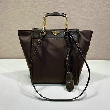 プラダ PRADA  99-PD1BG578SK 2025年新作 ミディアム Re-Nylon レザー トートバッグ ハンドバッグ 2way ショルダーバッグ