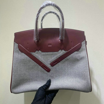エルメス HERMES 2025年新作 シャドーバーキン 35 トップハンドルバッグ トートバッグ ハンドバッグ Barenia革