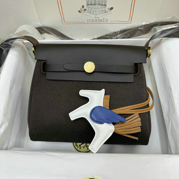 商品名称：エルメス HERMES 2025年新作 エールバッグジップ20 ミニ ショルダーバッグ トワルアッシュ ヴァッシュパンター