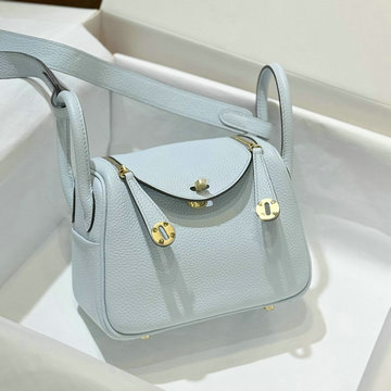 エルメス HERMES 2025新作 ミニ リンディ ショルダーバッグ スクエアバッグ トリヨンクレマンス