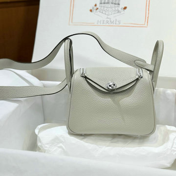エルメス HERMES 2025新作 ミニ リンディ ショルダーバッグ スクエアバッグ トリヨンクレマンス