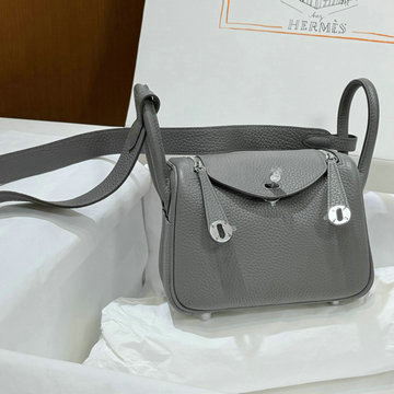 エルメス HERMES 2025新作 ミニ リンディ ショルダーバッグ スクエアバッグ トリヨンクレマンス