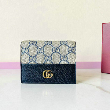 グッチ GUCCI 057-GG658610BLK 2025年新作 GGエンブレム ミニ ウォレット コイン＆紙幣入れ付き カードケース 名刺入れ