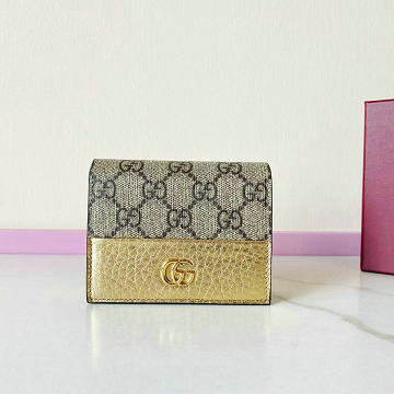グッチ GUCCI 057-GG658610BXJ 2025年新作 GGエンブレム ミニ ウォレット コイン＆紙幣入れ付き カードケース 名刺入れ