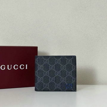 グッチ GUCCI  057-GG768243KHL 2025年新作 GG二つ折りウォレット グレー インテリア 短財布 カード入れ メンズ