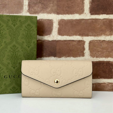 グッチ GUCCI 057-GG772791PLF 2025年新作 フラップウォレット 二つ折り長財布 カード入れ 札入れ レザー