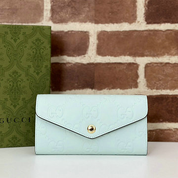 グッチ GUCCI 057-GG772791PQL  2025年新作 フラップウォレット 二つ折り長財布 カード入れ 札入れ レザー