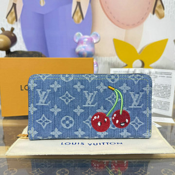 商品名称：ルイヴィトン LOUISVUITTON 057-M23161 2025年新作 LV TM ジッピー ウォレット ファスナー長財布 モノグラム チェリー デニム
