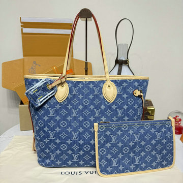 商品細詳を見る:ルイヴィトン LOUISVUITTON 057-M13192 2025年新作 ネヴァーフル MM トートバッグ ハンドバッグ デニムブルー