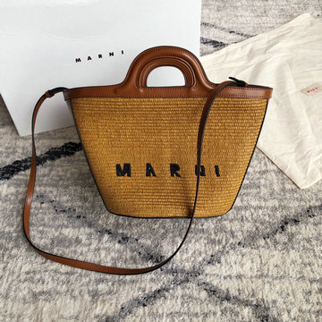 商品名称：マルニ Marni 2025年新作 TROPICALIA YES-MN2516ZSバケットバッグ トートバッグ ショルダーバッグ ラフィア