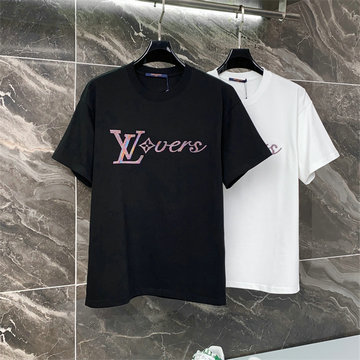 商品名称：ルイヴィトン LOUISVUITTON JS-TDLV25041 2025年最新入荷 コットンジャージー ショートスリーブ クルーネック 半袖 カジュアル おしゃれ メンズ