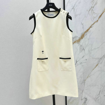 商品名称：クリスチャンディオール CHRISTIAN DIOR  XG-KQCD25042 2025年新作 ショートドレス ノースリーブ クルーネック ワンピース レディース