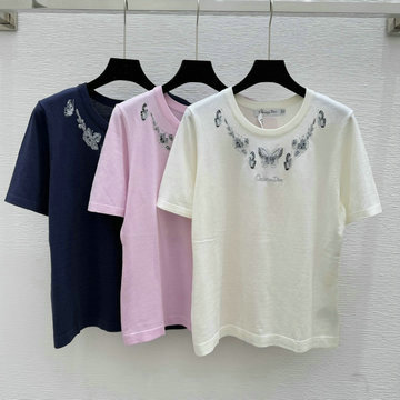 商品名称：クリスチャンディオール CHRISTIAN DIOR XG-MDCD25011 2025年新作 ショートスリーブ セーター クルーネック ニットシャツ レディース