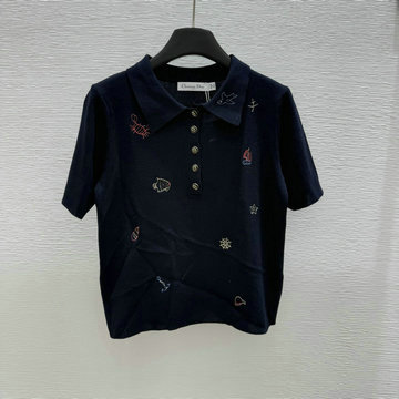 商品名称：クリスチャンディオール CHRISTIAN DIOR XG--MDCD25013 2025年新作 ニット ポロシャツ ショートスリーブ セーター レディース