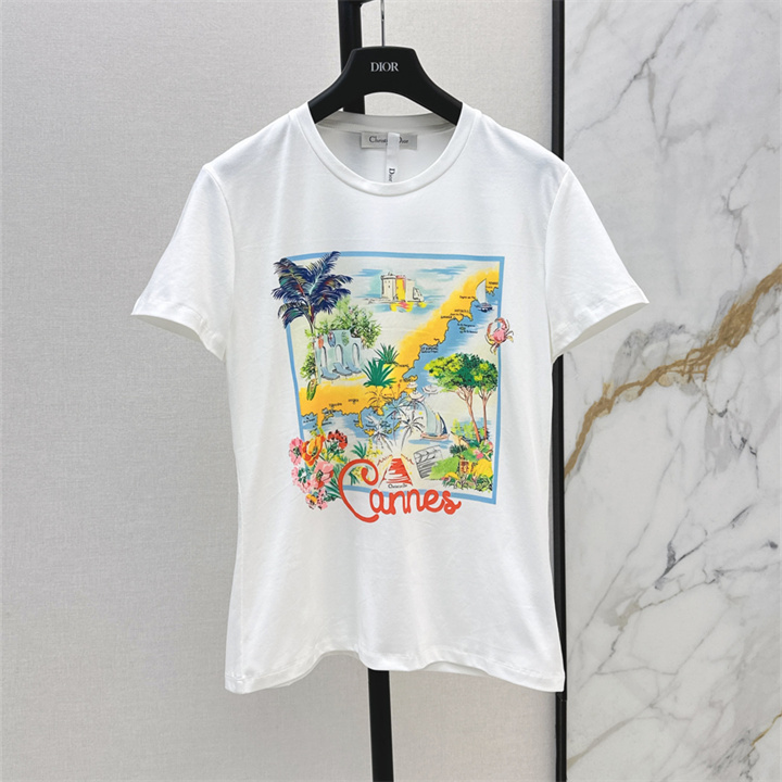 商品名称：クリスチャンディオール CHRISTIAN DIOR XG-TDCD250222025年新作 コットンジャージー ショートスリーブ Tシャツ 半袖 クルーネック