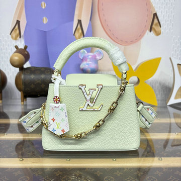 ルイヴィトン LOUISVUITTON 2025年新作 LV TM カプシーヌ MINI ハンドバッグ ショルダーバッグ レザー