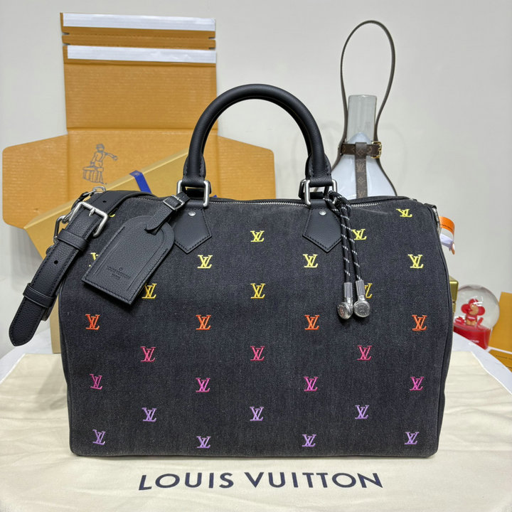 ルイヴィトン LOUISVUITTON  057-M14136 2025年新作 スピーディ バンドリエール 40 トートバッグ ボストンバッグ ショルダーバッグLV ブラゾン デニム