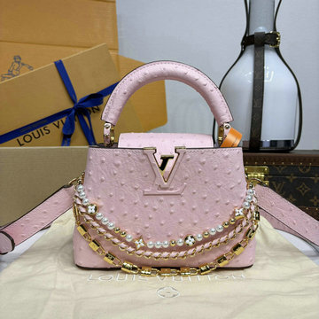 ルイヴィトン LOUISVUITTON 057-M11908TMF  2025年新作 カプシーヌ ハンドバッグ ショルダーバッグ オーストリッチ