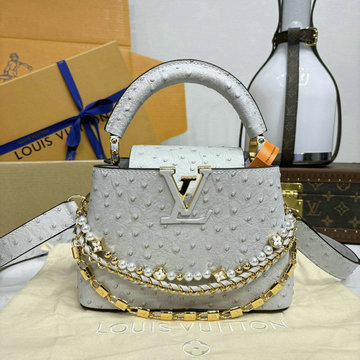 商品名称：ルイヴィトン LOUISVUITTON 057-M11908TMH 2025年新作 カプシーヌ ハンドバッグ ショルダーバッグ オーストリッチ