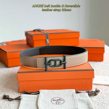 エルメス HERMES 99-HEP250082025年新作 アンクル リバーシブル ベルト 32mm レザー レディース