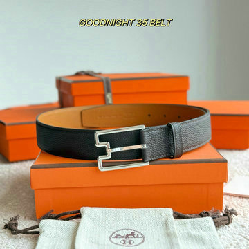 商品名称：エルメス HERMES 99-HEP25012LQ 2025年新作 GOOD NIGHT ベルト 35MM レザー メンズ